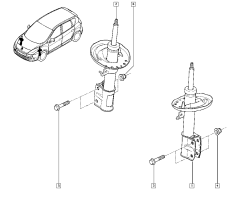 Αμορτισέρ Εμπρός Γνήσιο Renault Scenic III 543020048R
