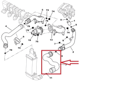 Σωλήνας αέρα Γνήσιο Citroen Peugeot C5 I 607 2.0 HDI 0382s7