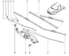 Μάκτρο Υαλοκαθαριστήρα Δεξιό Γνήσιο Renault Laguna III 288900004R