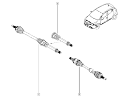 Άξονας κίνησης Δεξιά Γνήσιο Renault Clio IV 1.5 dCi 391003491R
