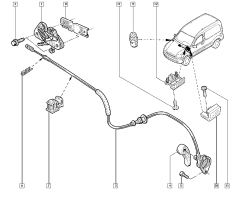 Χερούλι πορτ-μπαγκάζ Εμπρός Kangoo Megane 7700834395