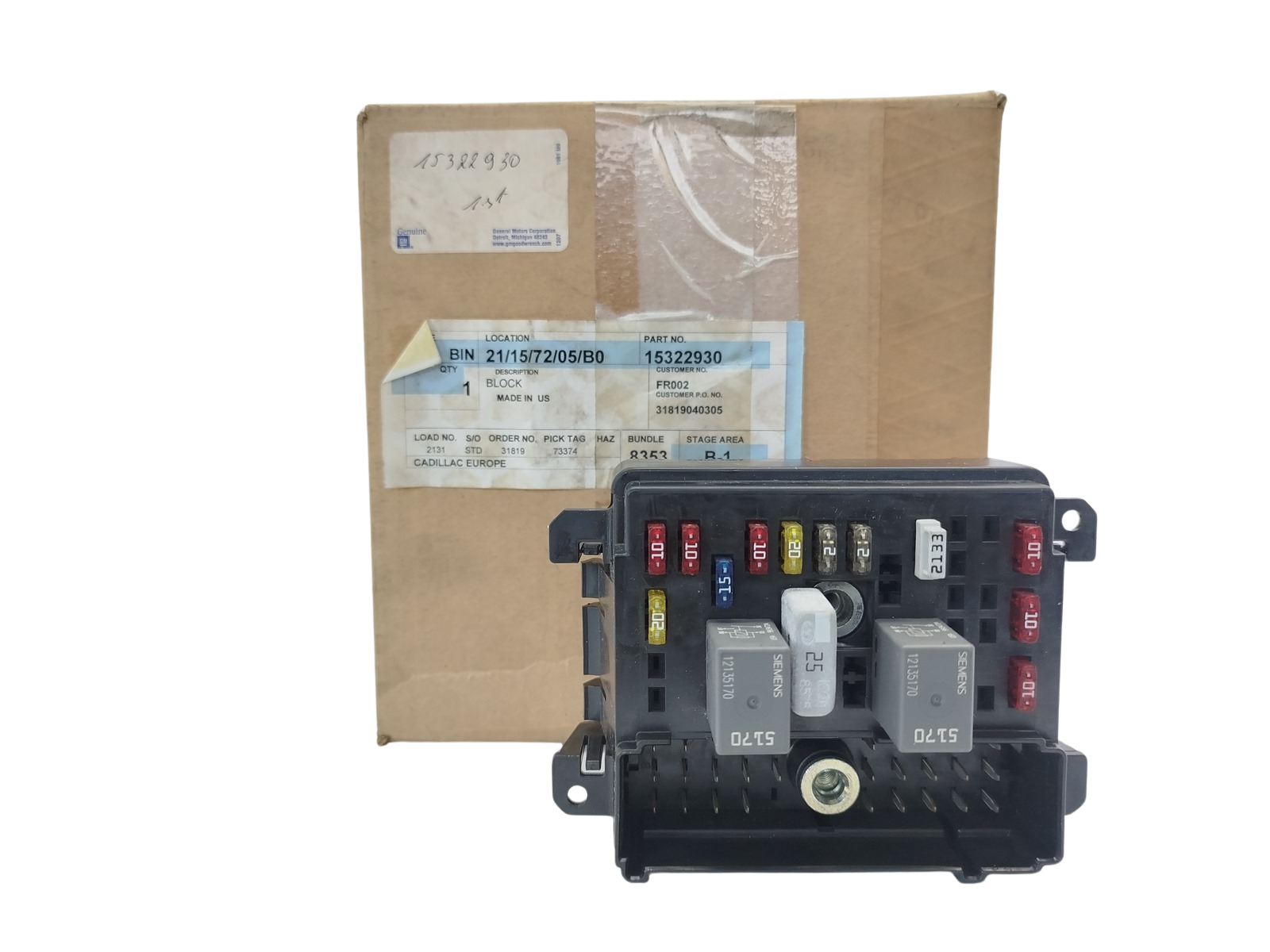 Κουτί ασφαλειών Νέο Γνήσιο Oldsmobile Chevrolet 15322930 GM main product photo